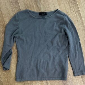 Gray Long Sleeve Top - heather gray express stretch